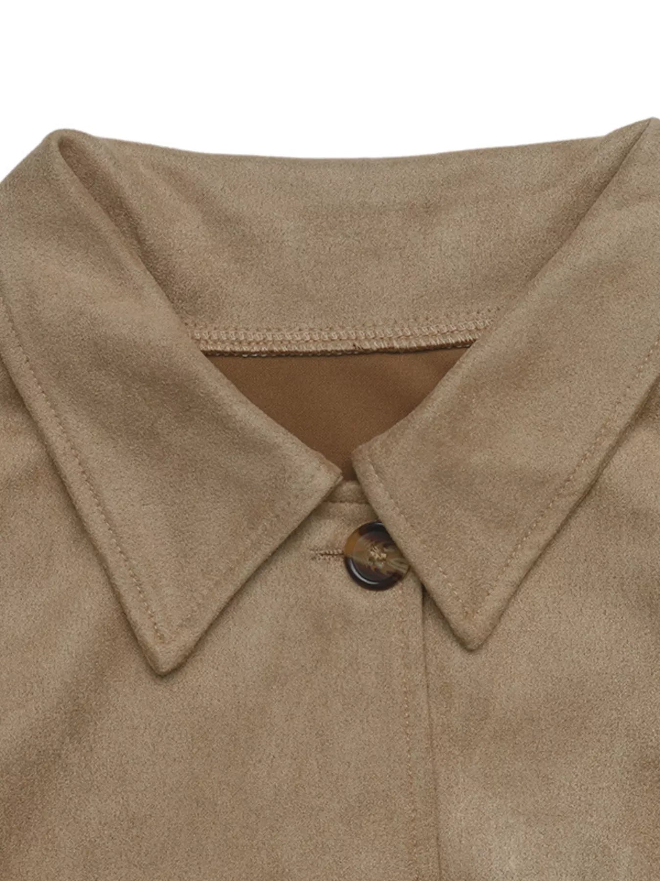 Collared Neck Button Up Jacket