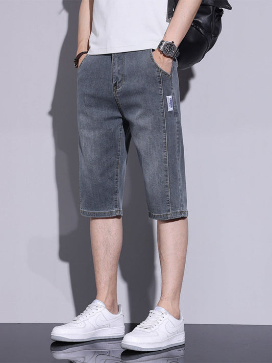 Men's Casual Washed Denim Shorts