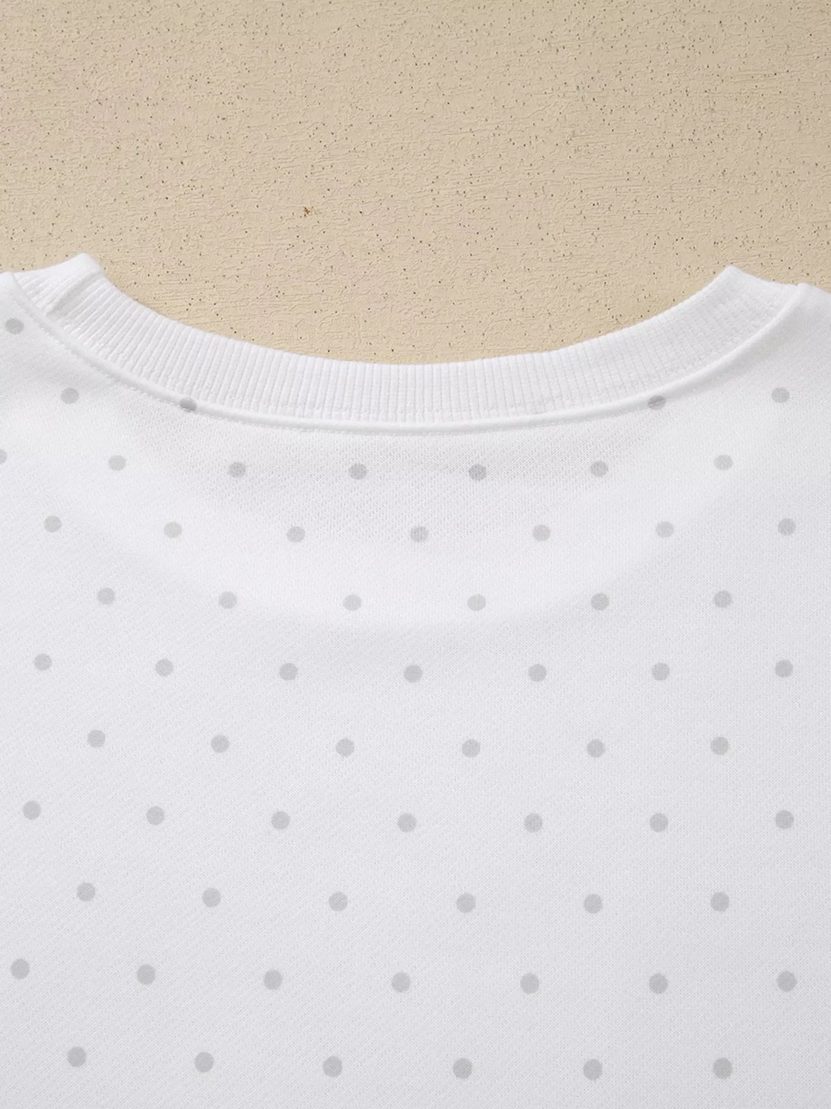 Polka Dot Long Sleeve Sweatshirt and Shorts Set