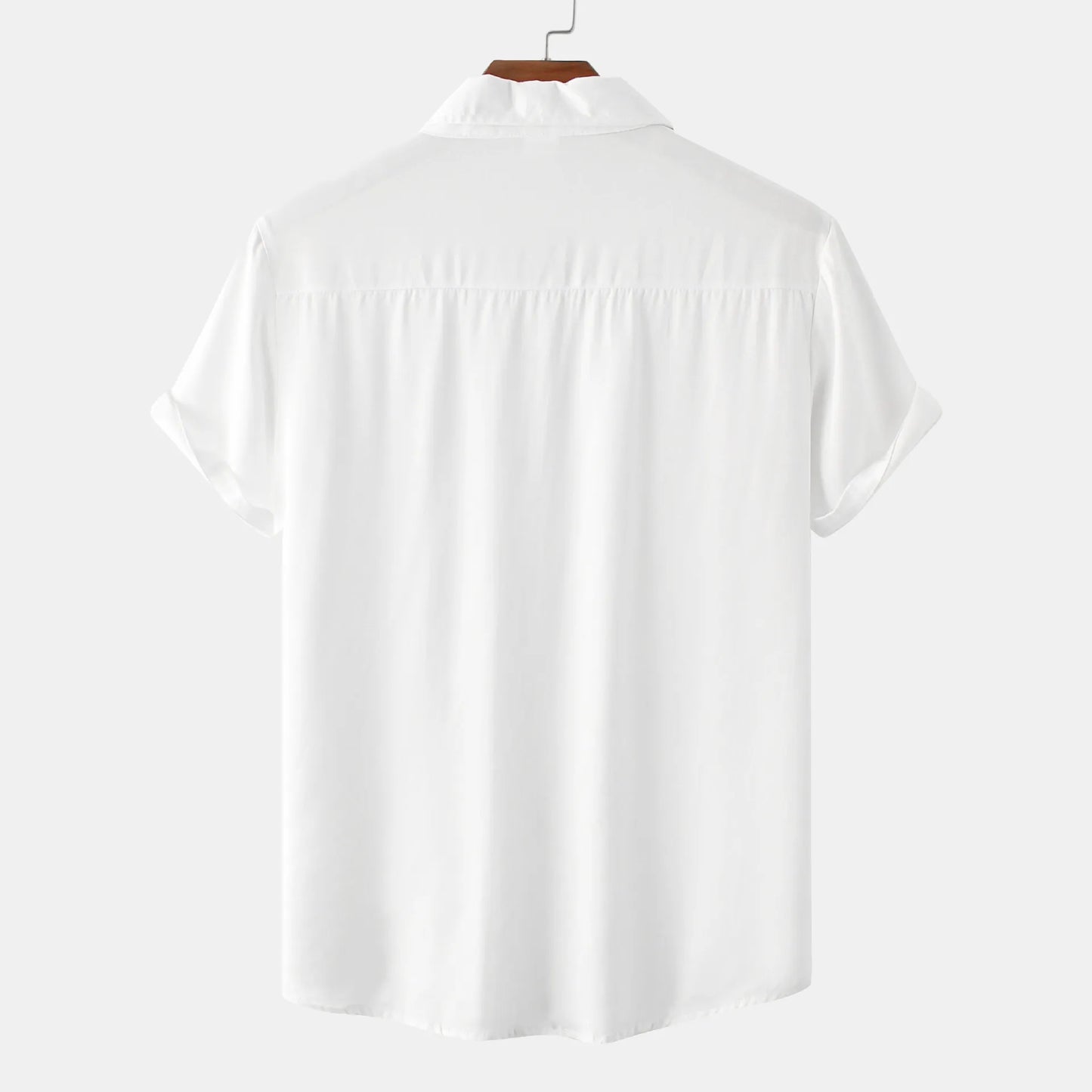 Men's Plus Size Casual Short Sleeve Button Down Shirt