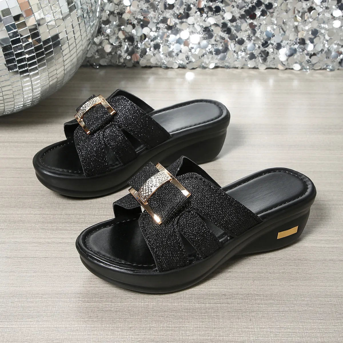 Open Toe Platform Wedge Sandals