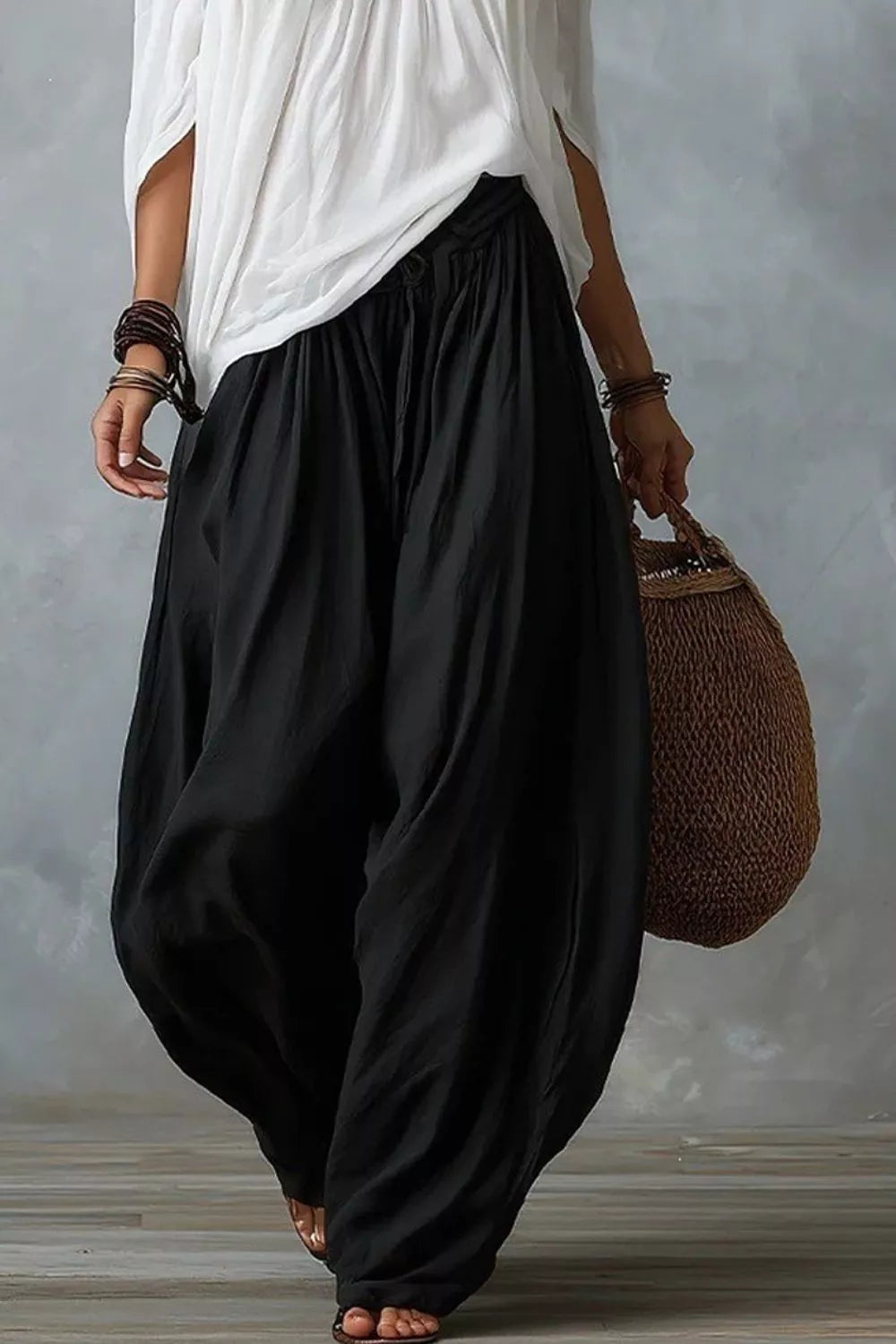 Full Size Off-Shoulder Top and Wide-Leg Pants Set Plus Size