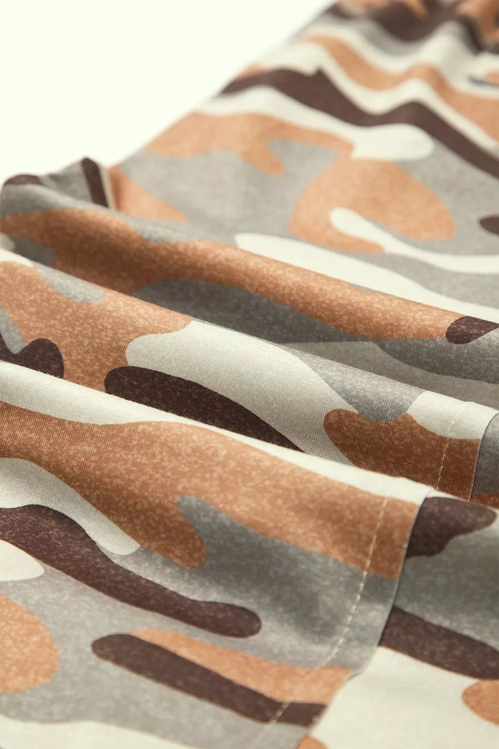 Camouflage Printed Drawstring Elastic Waist Jogger Pants
