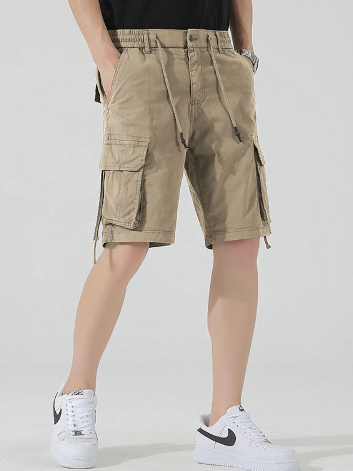 Men's Drawstring Cargo Shorts