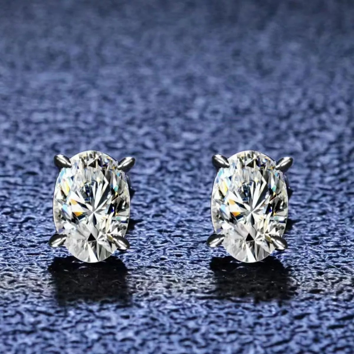 1 Carat Moissanite 925 Sterling Silver Stud Earrings
