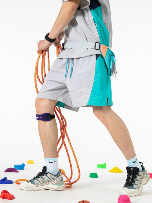Men's Drawstring Color Block Shorts