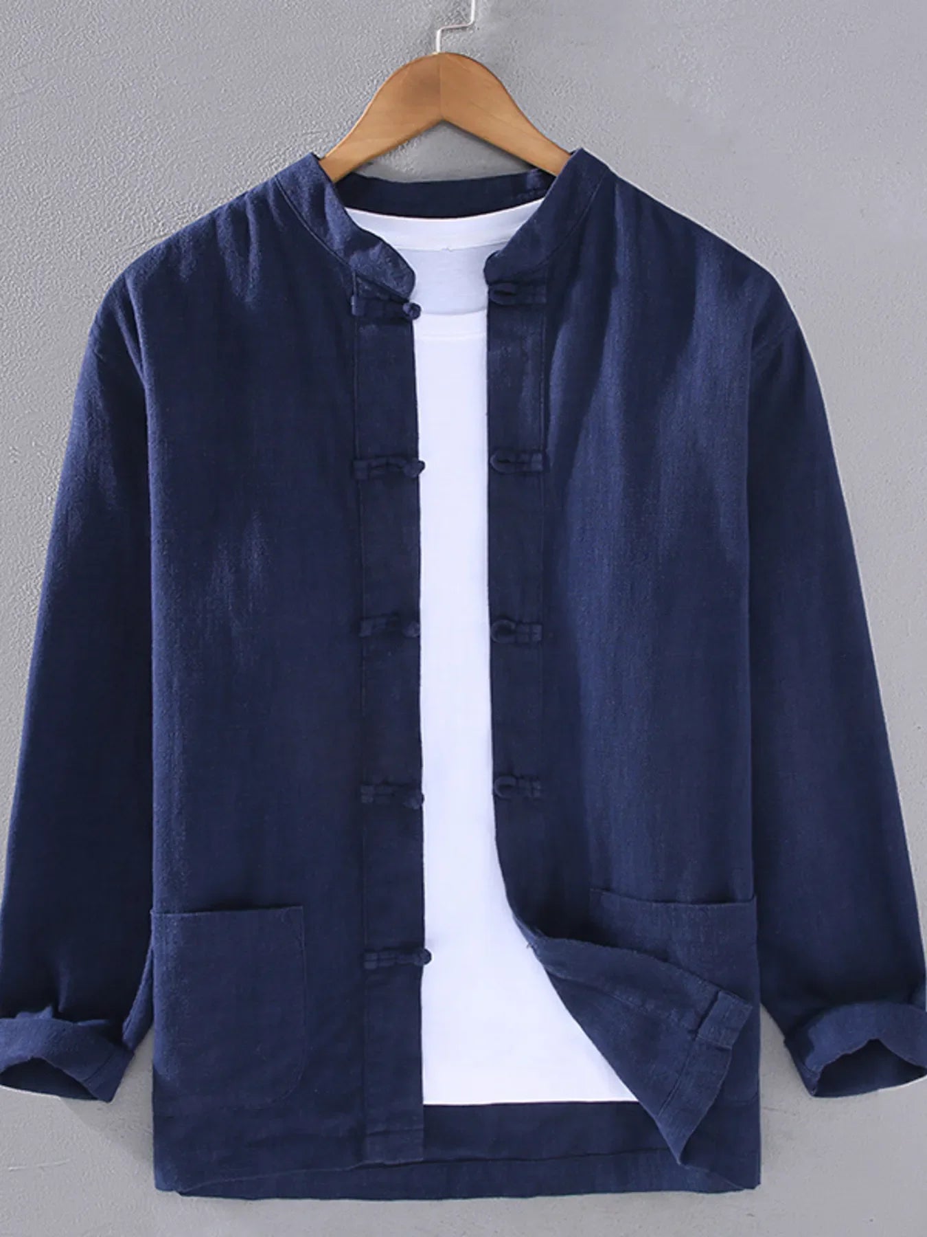 Men's Plus Size Button Up Long Sleeve Shirt