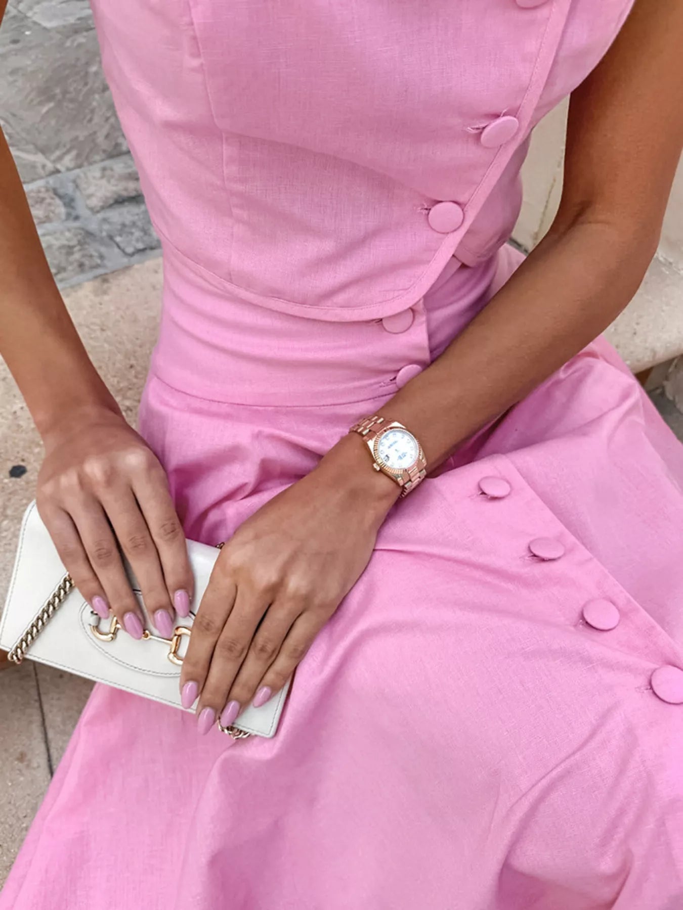 Cap Sleeve Button-Down Crop Top and Midi Skirt Set