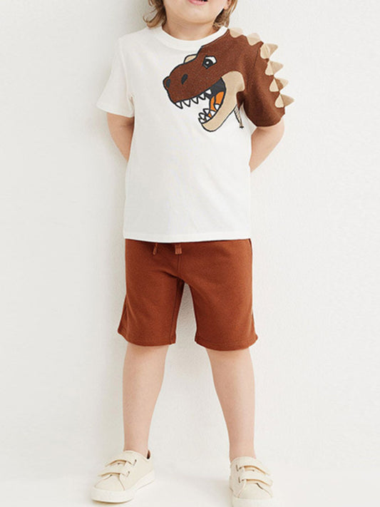 Children's Dinosaur Graphic Tee & Shorts Set