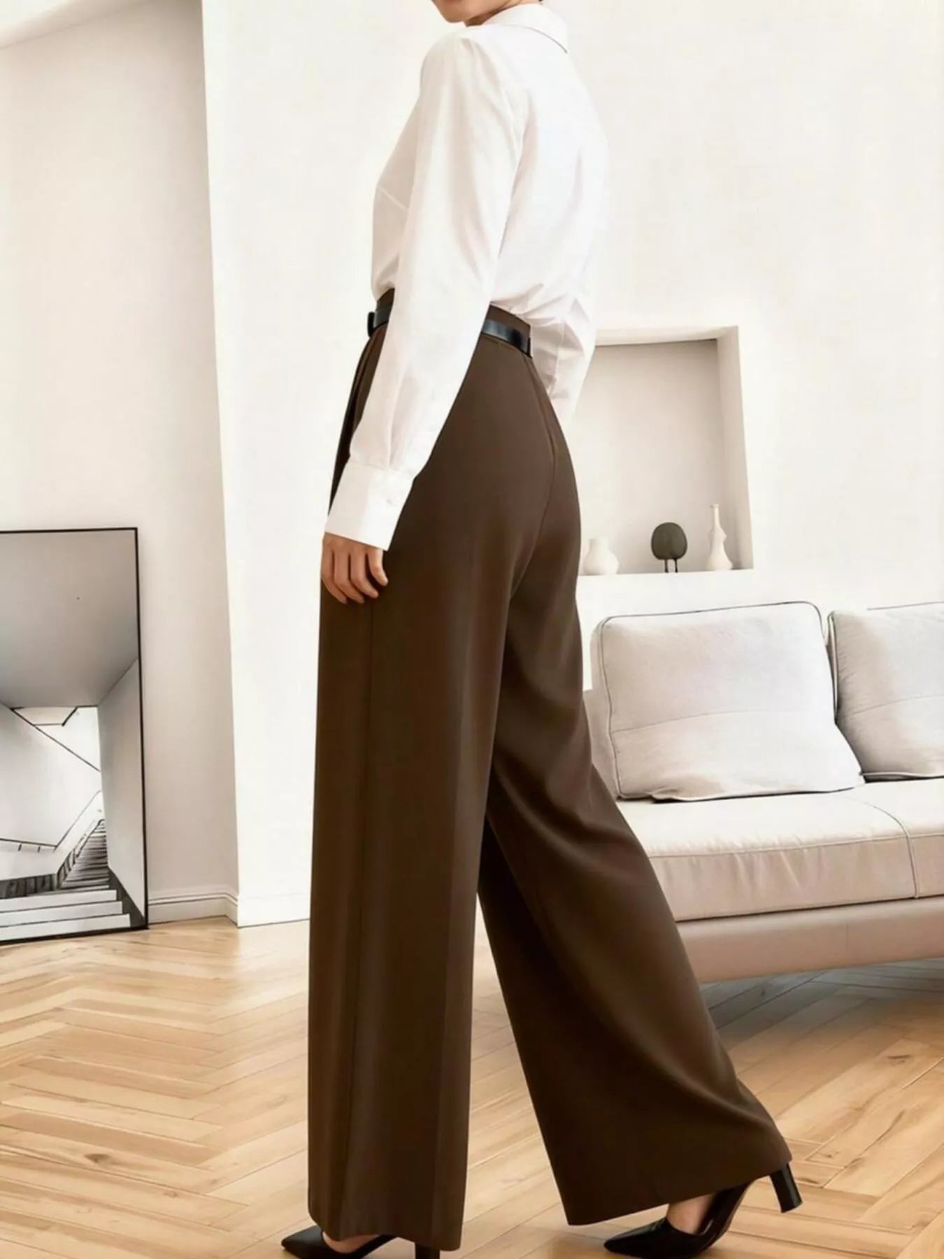 Wide Leg Pleated Pants