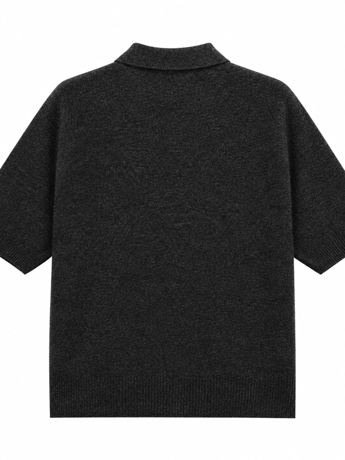 Wool Short-Sleeve knitted Polo Shirt