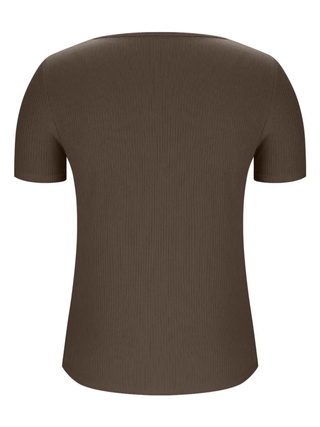 Solid V-Neck Short Sleeve T-Shirt