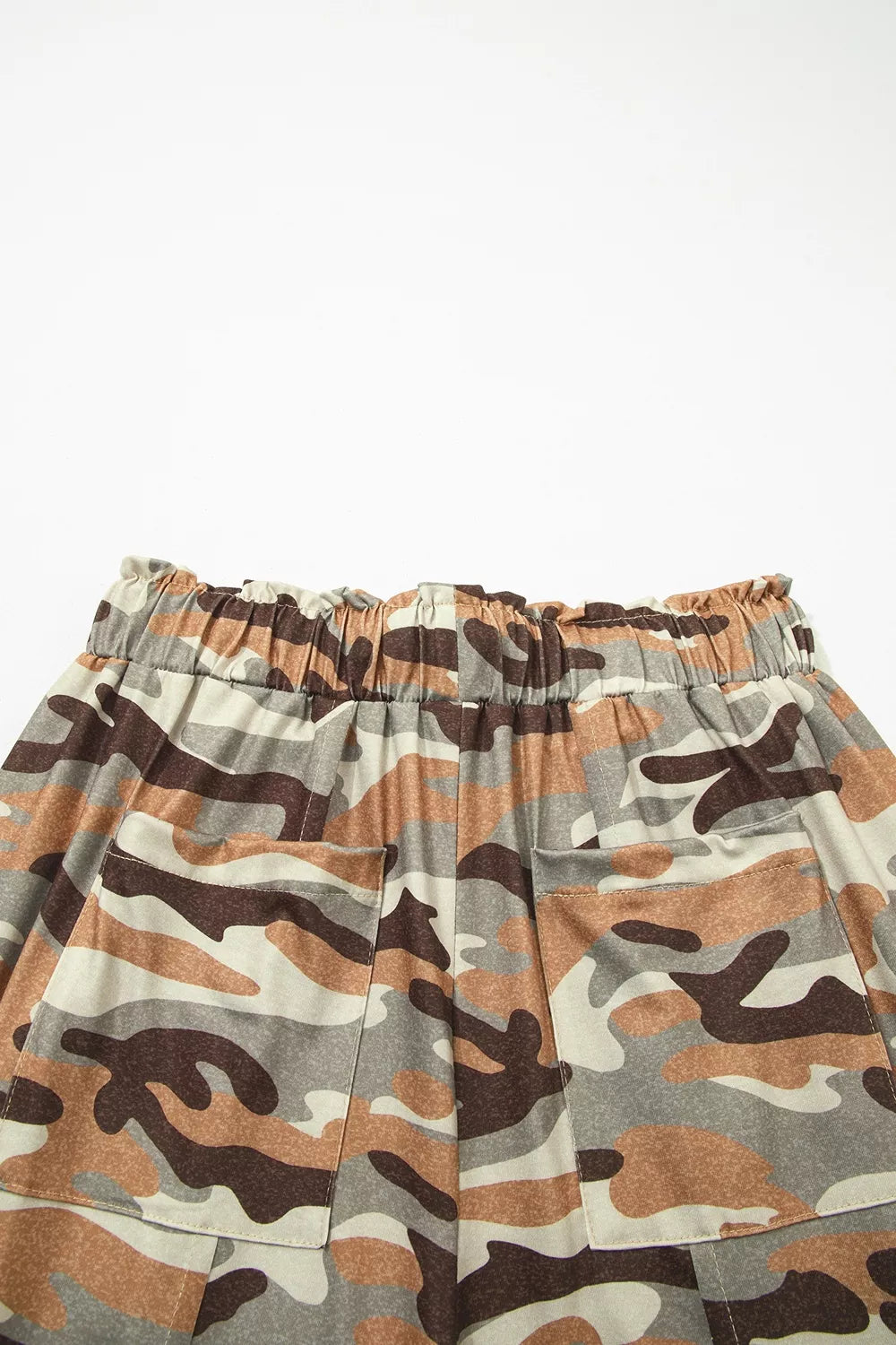 Camouflage Printed Drawstring Elastic Waist Jogger Pants