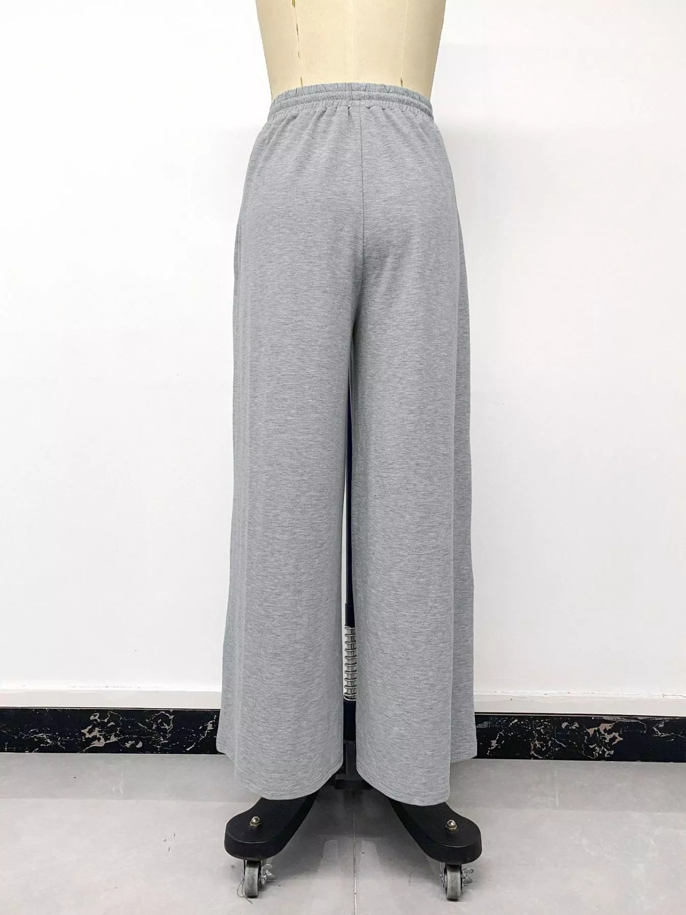 Drawstring Wide-Leg Sweatpants