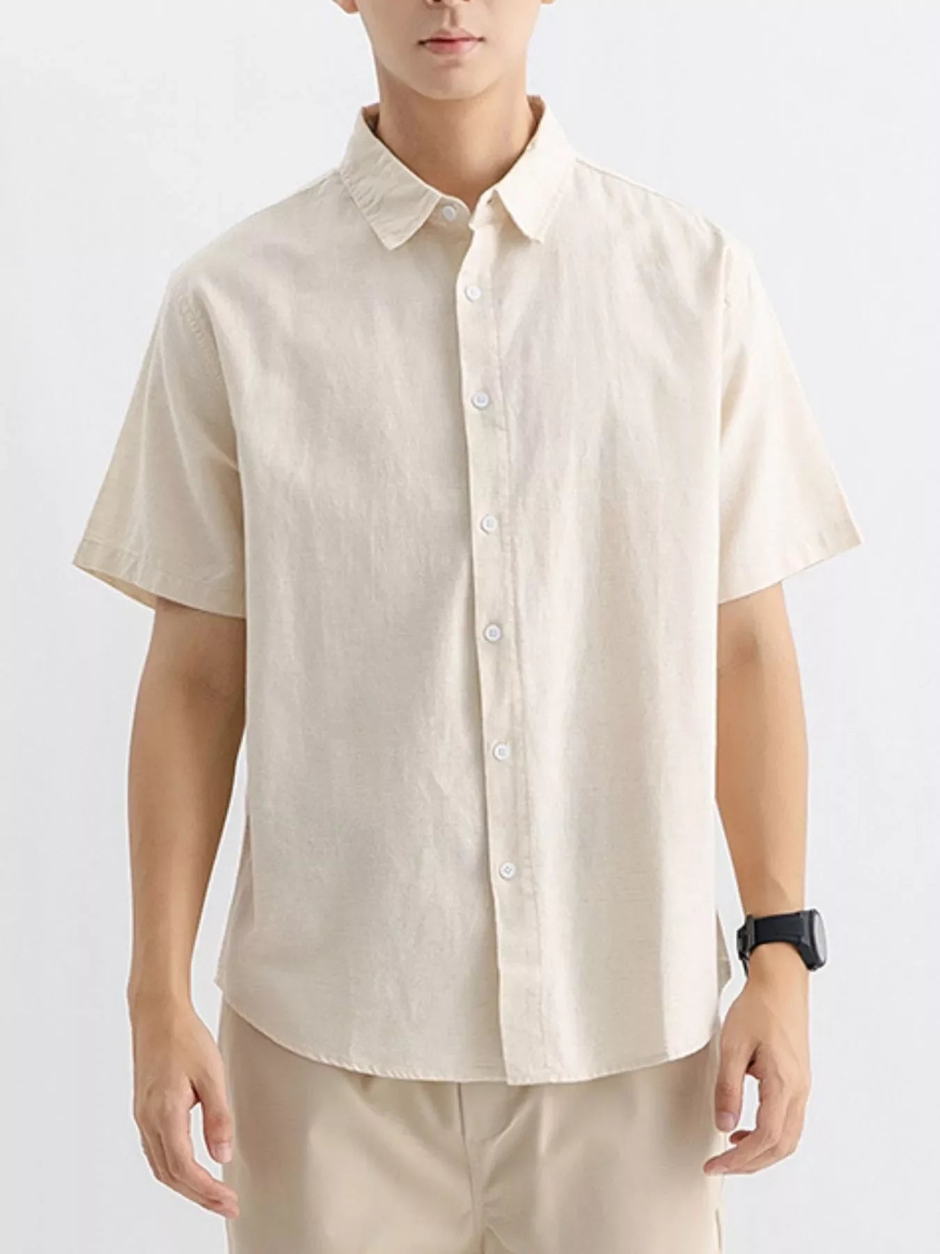 Men's Plus Size Casual Button Up Shirt