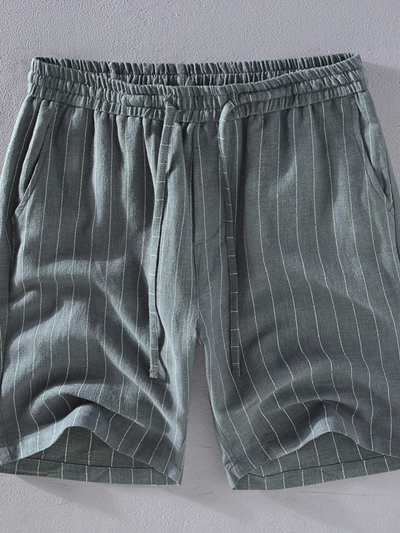 Men's Plus Size Striped Drawstring Shorts