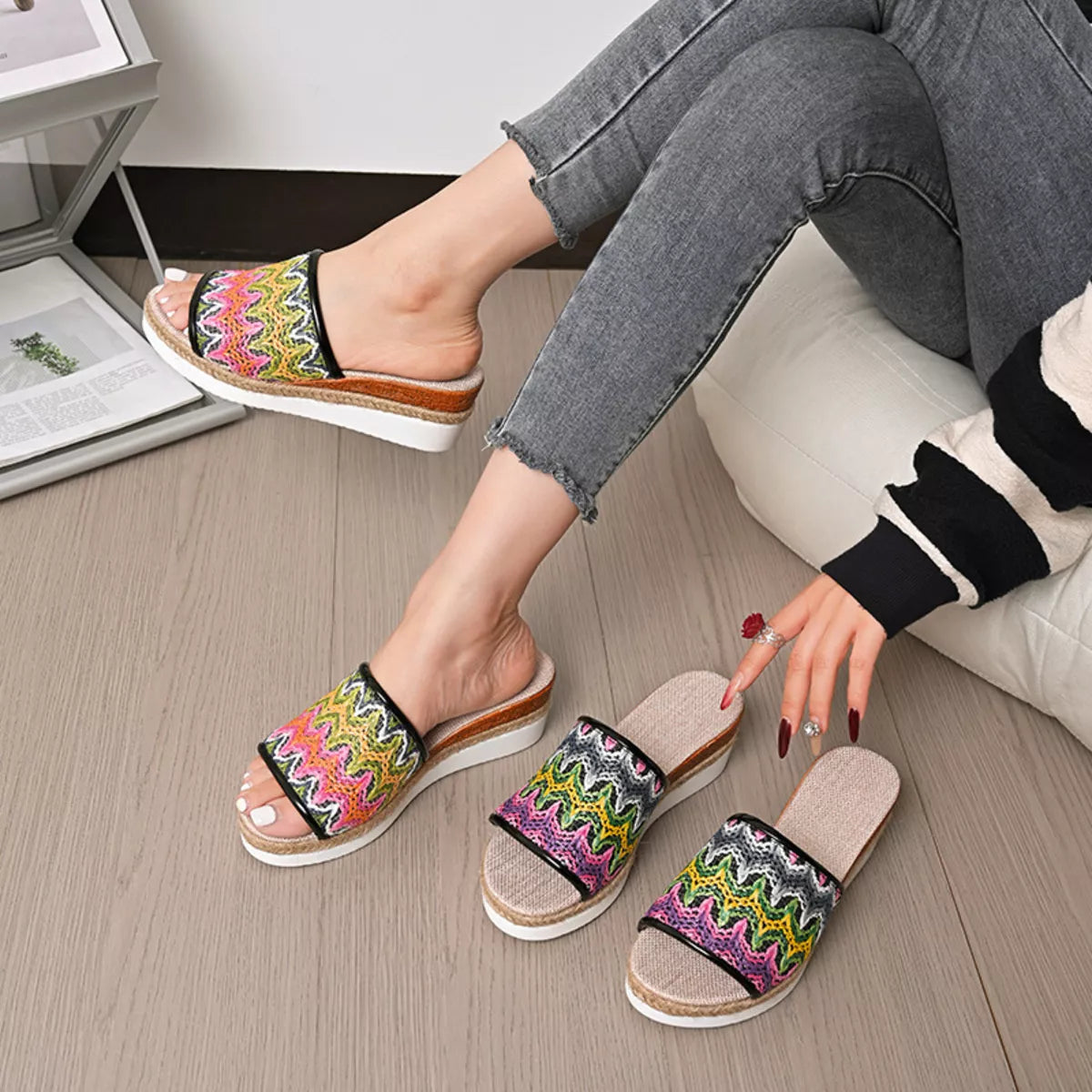 Open Toe Wedge Sandals