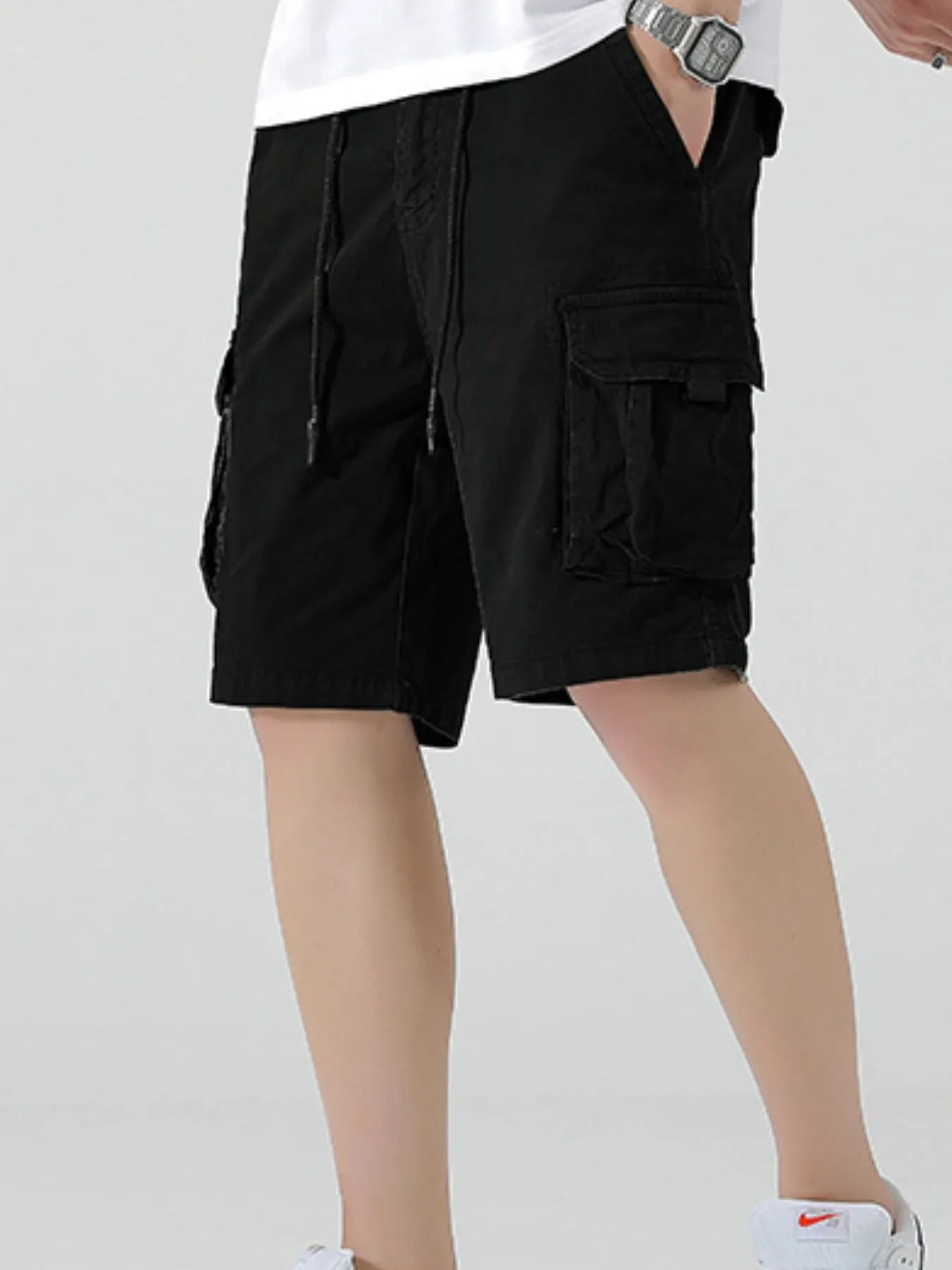 Men's Drawstring Cargo Shorts