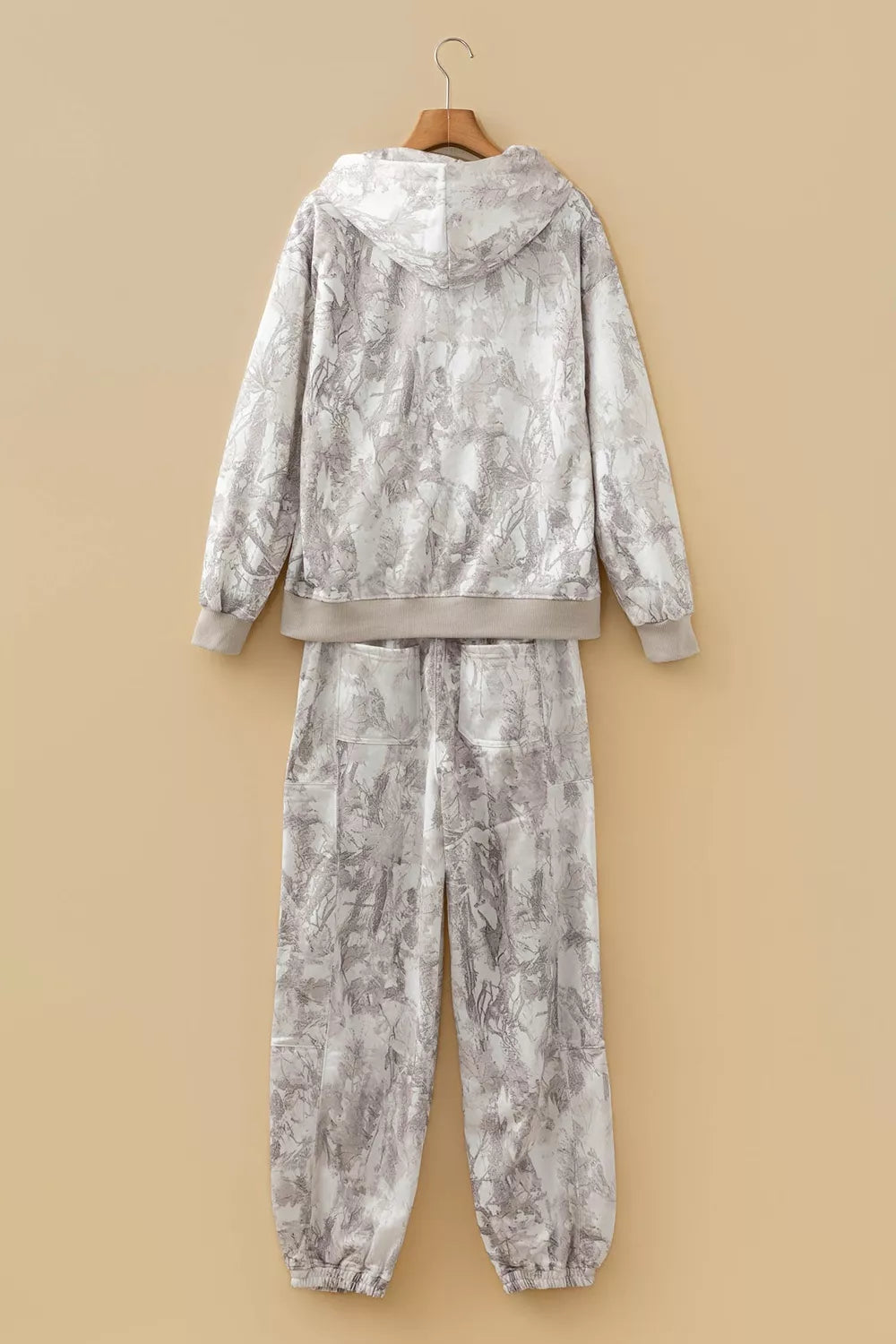 Multicolour Abstract Print Long Sleeve Elastic Waist Pant Set