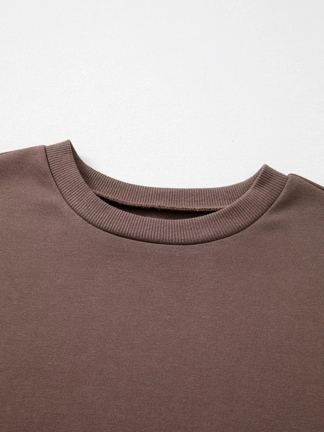 Color Block Drop Shoulder Pullover Casual Sweatshirt