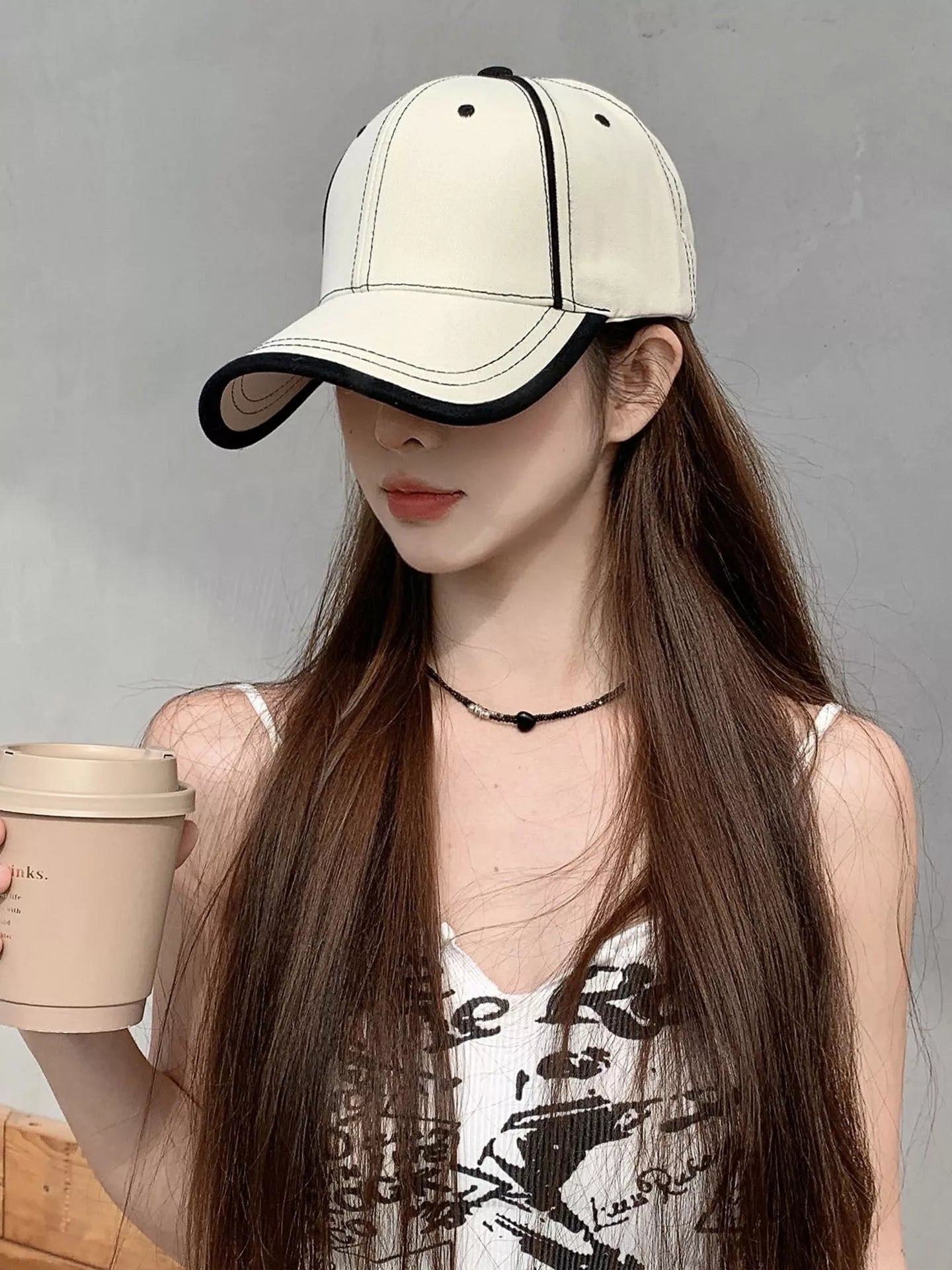 Contrast Stitch Baseball Cap