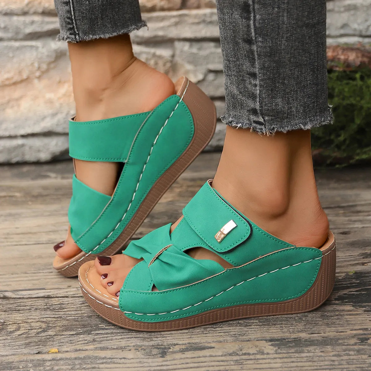 Open Toe Wedge Sandals