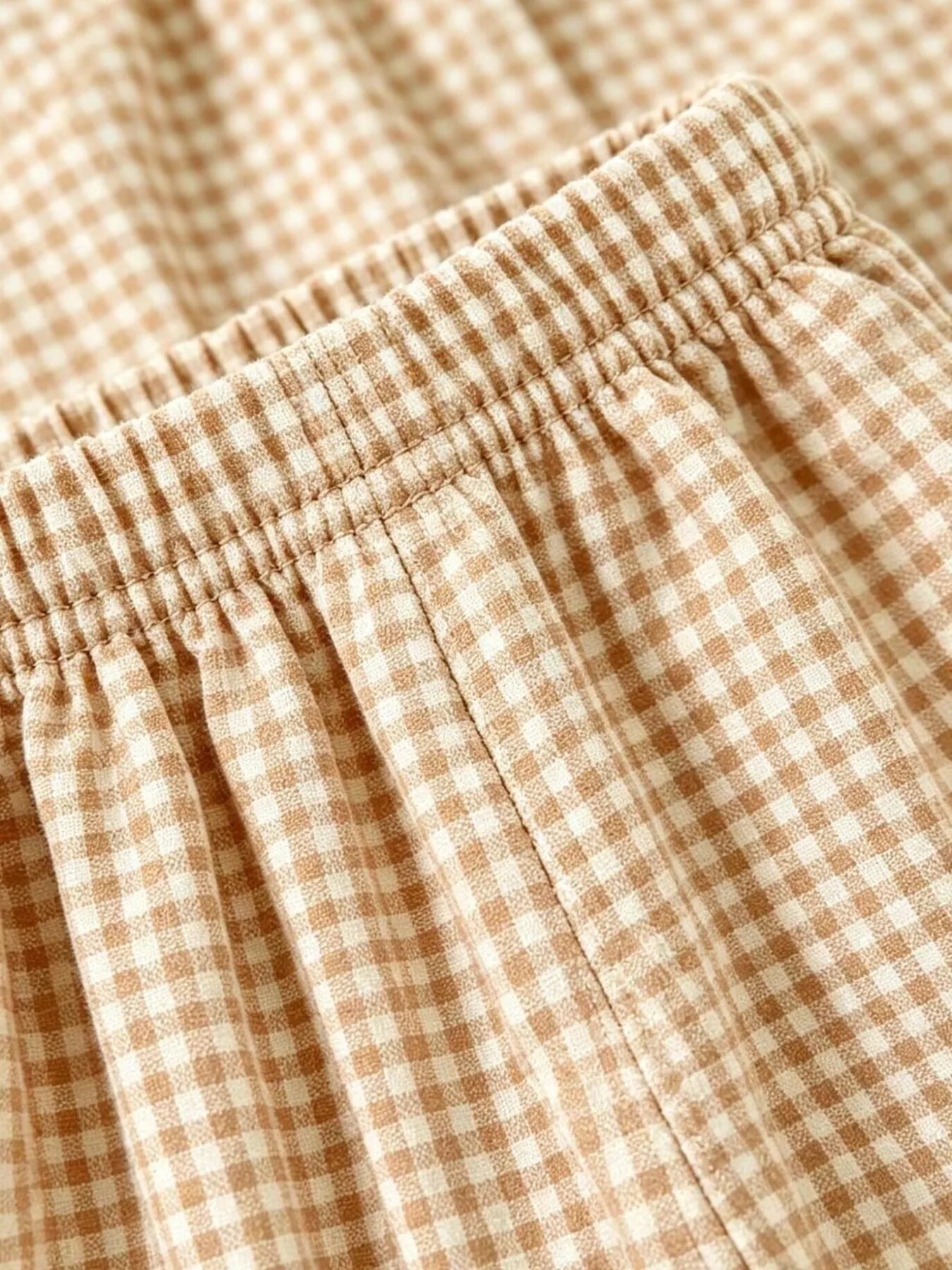 Children's Ruffled Plaid Top and Pants Set