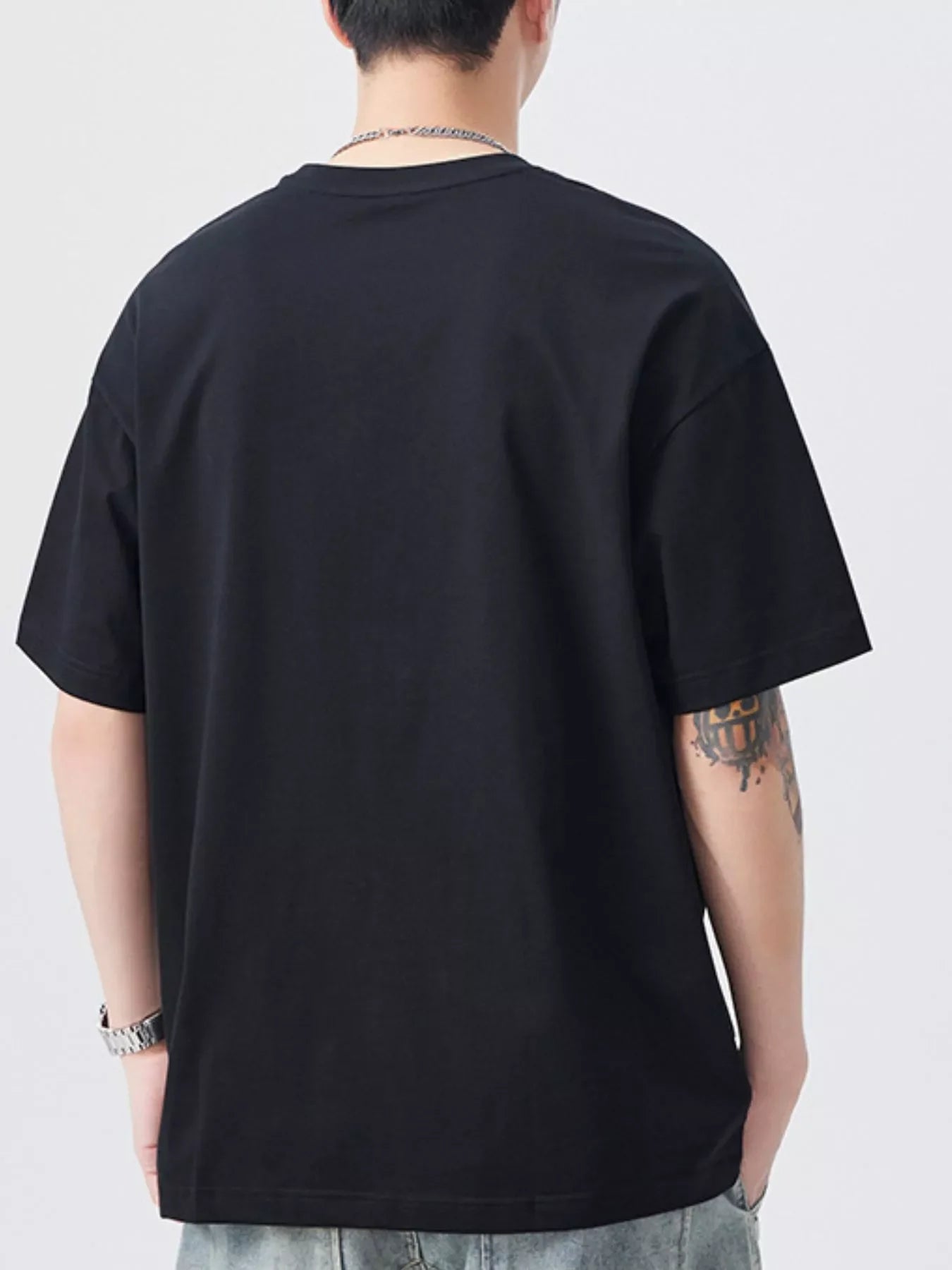 Men's Plus Size Round Neck Short Sleeve T-Shirt