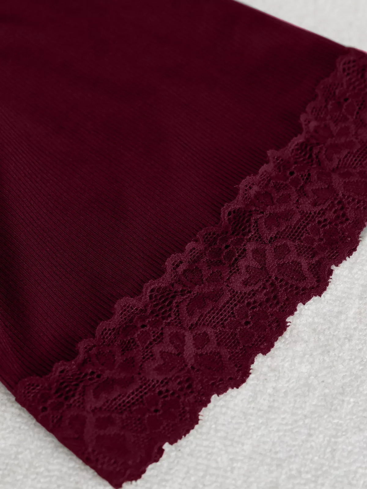 Lace Trim Flare Sleeve Blouse