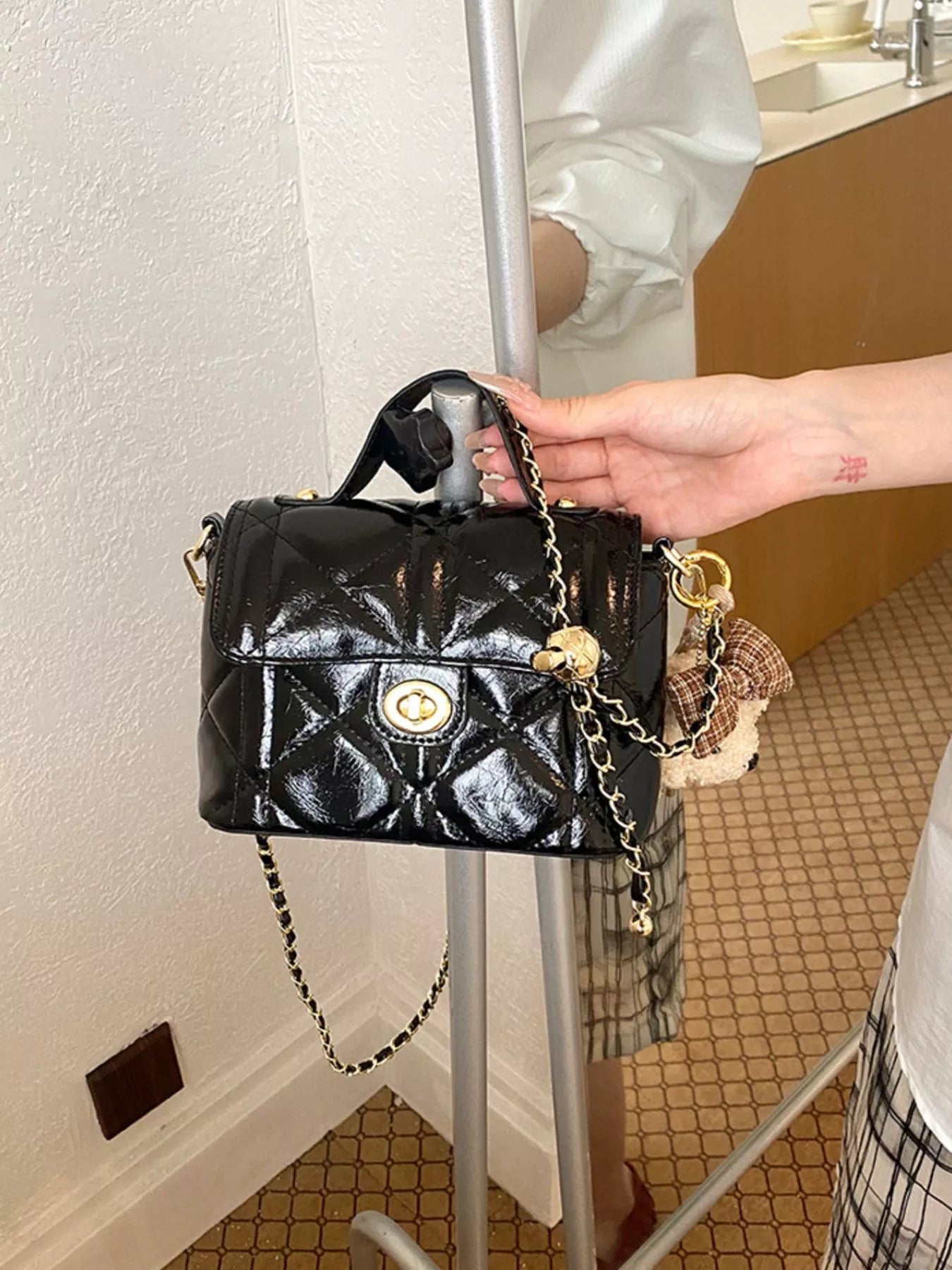 Quilted Leather Crossbody Bag