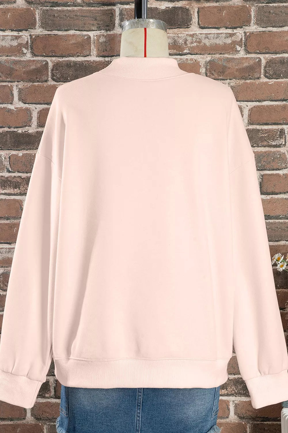 Western Cowboy Rodeo Print Mock Neck Sweatshirt