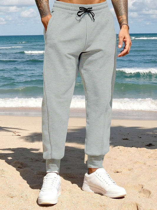 Men's Full Size Casual Drawstring Joggers Plus Size