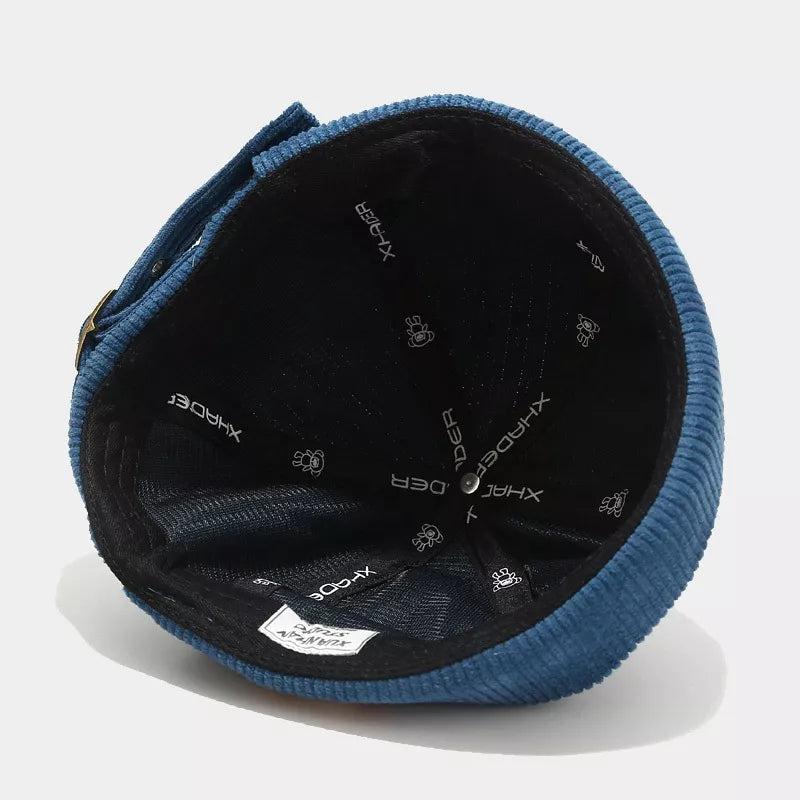 Corduroy Buckle Adjustable Hat