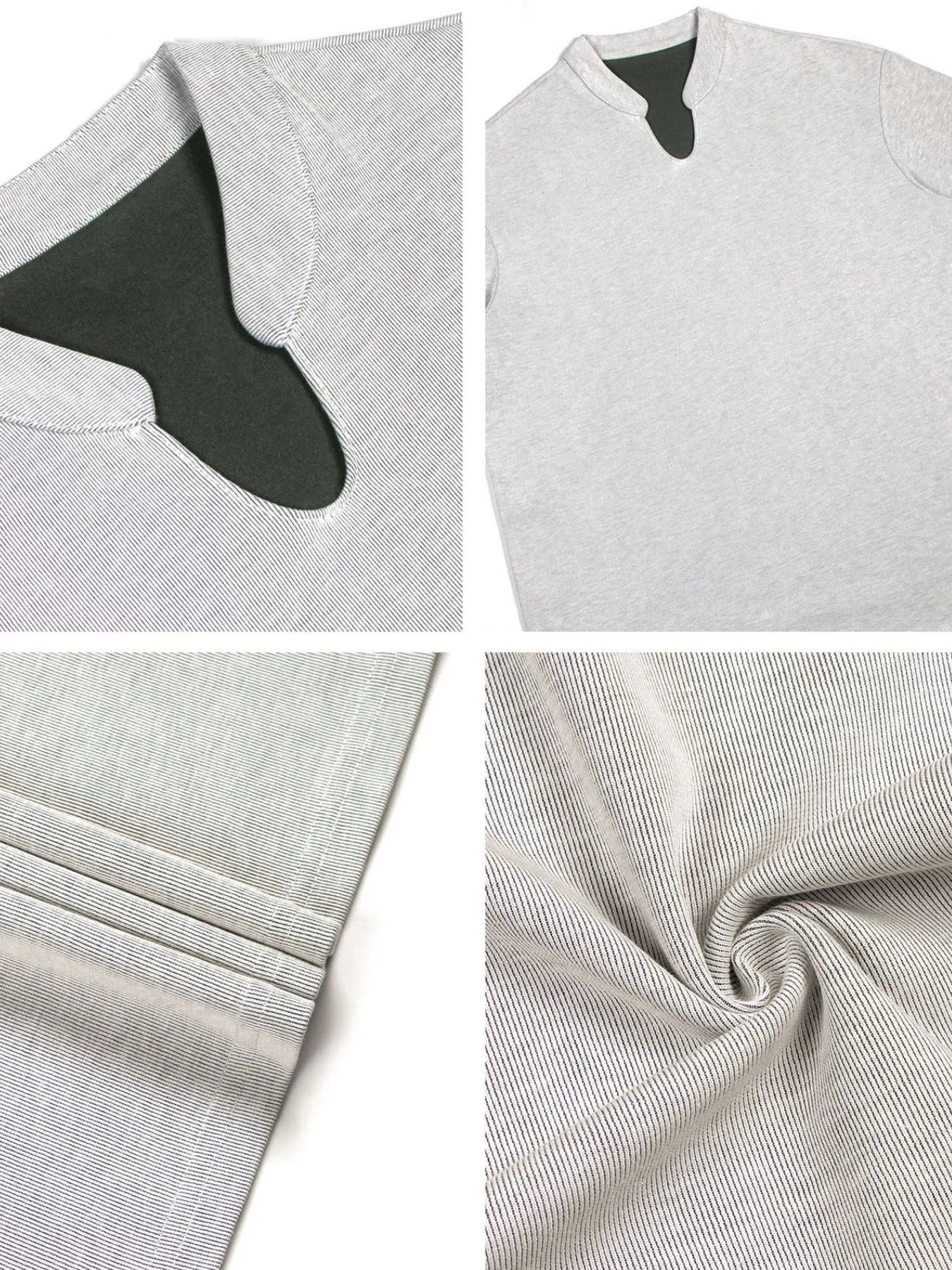 Men's Lightweight Breathable Notched T-Shirt