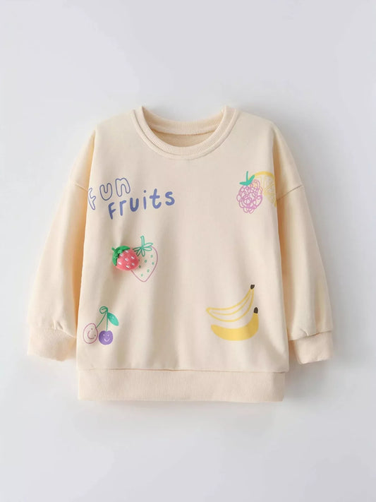 Children's Fun Fruits Graphic Crewneck Sweatshirt