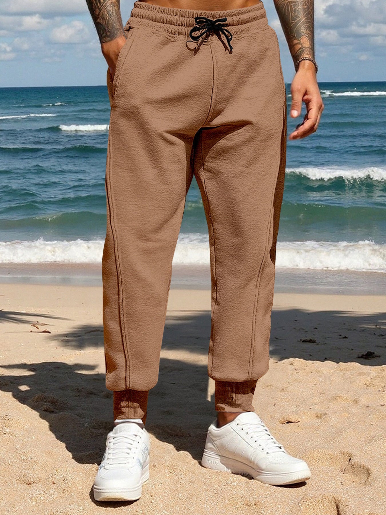 Men's Full Size Casual Drawstring Joggers Plus Size