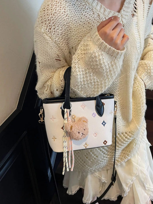 Embroidered Pattern Crossbody Bag