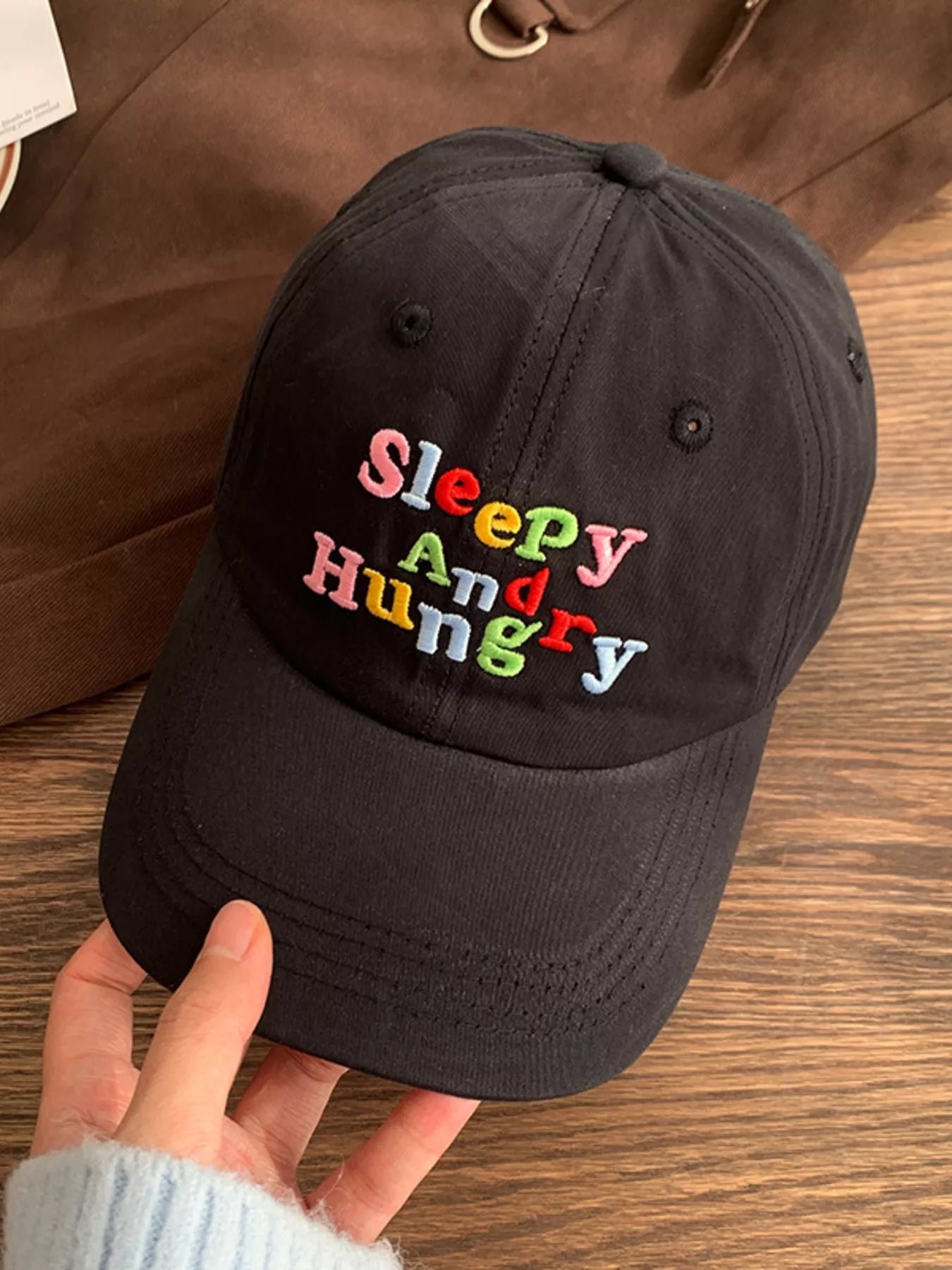 Letter Embroidered Baseball Cap