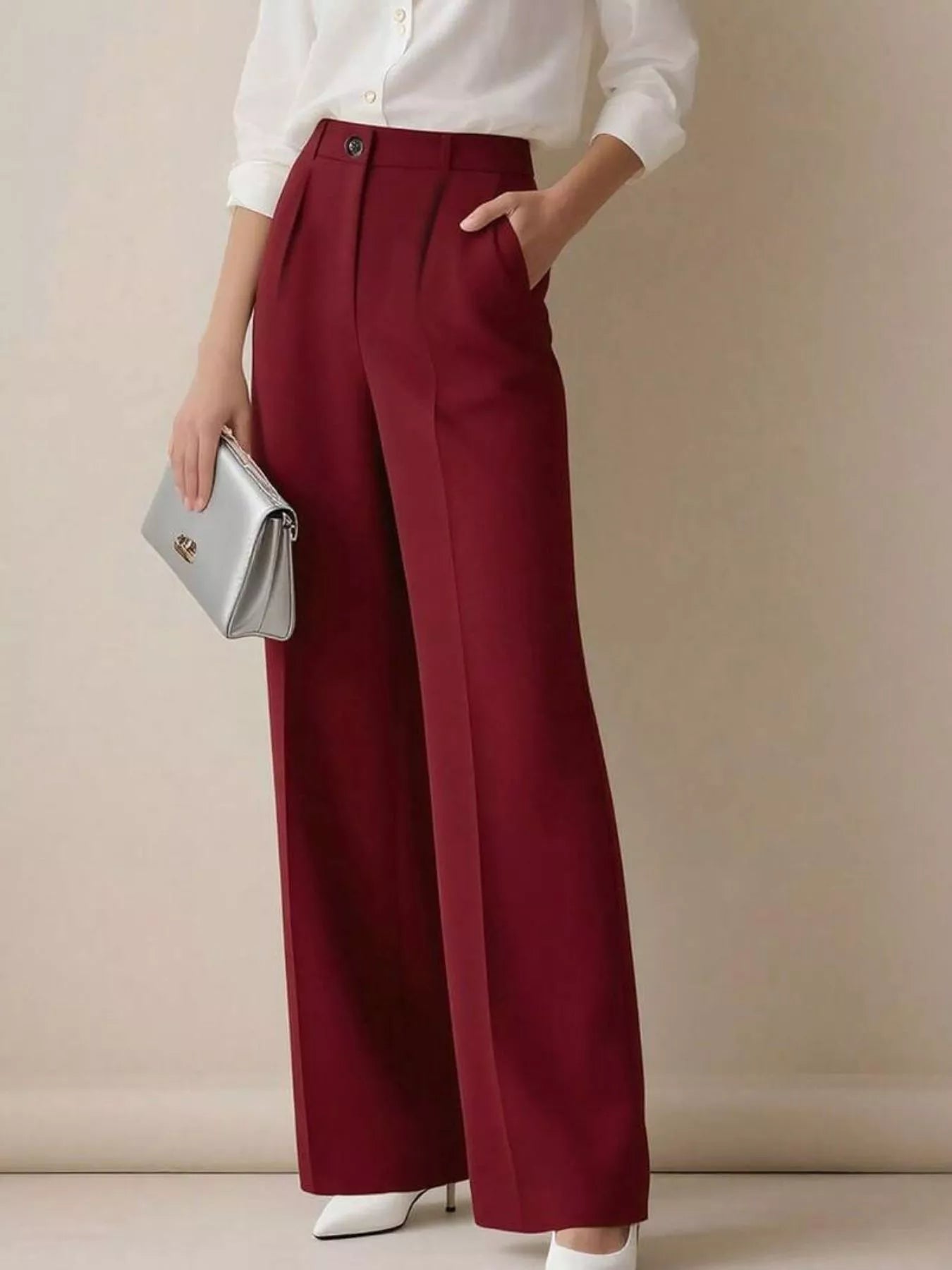 High-Waisted Wide Leg Pants
