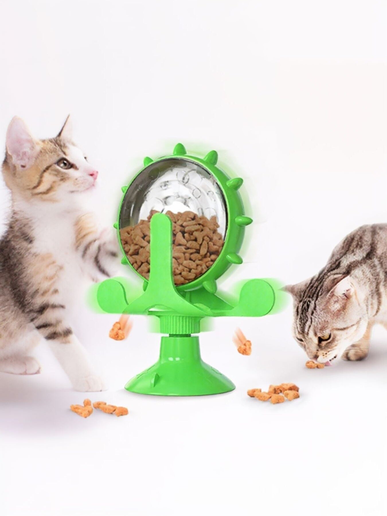 Interactive Rotating Cat Toy Set with Suction Cup