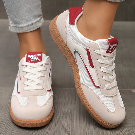 Lace Up Round Toe Sneakers