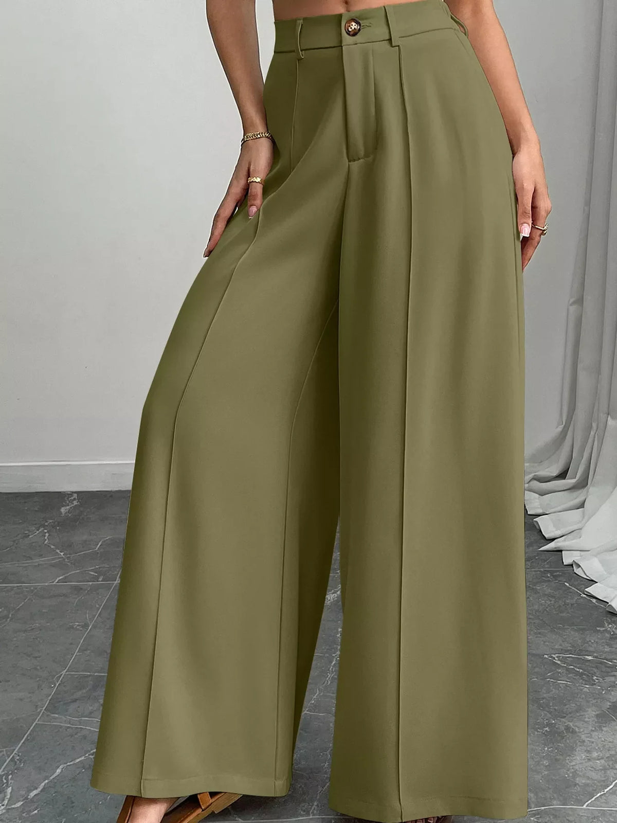 High-Waisted Wide-Leg Pants