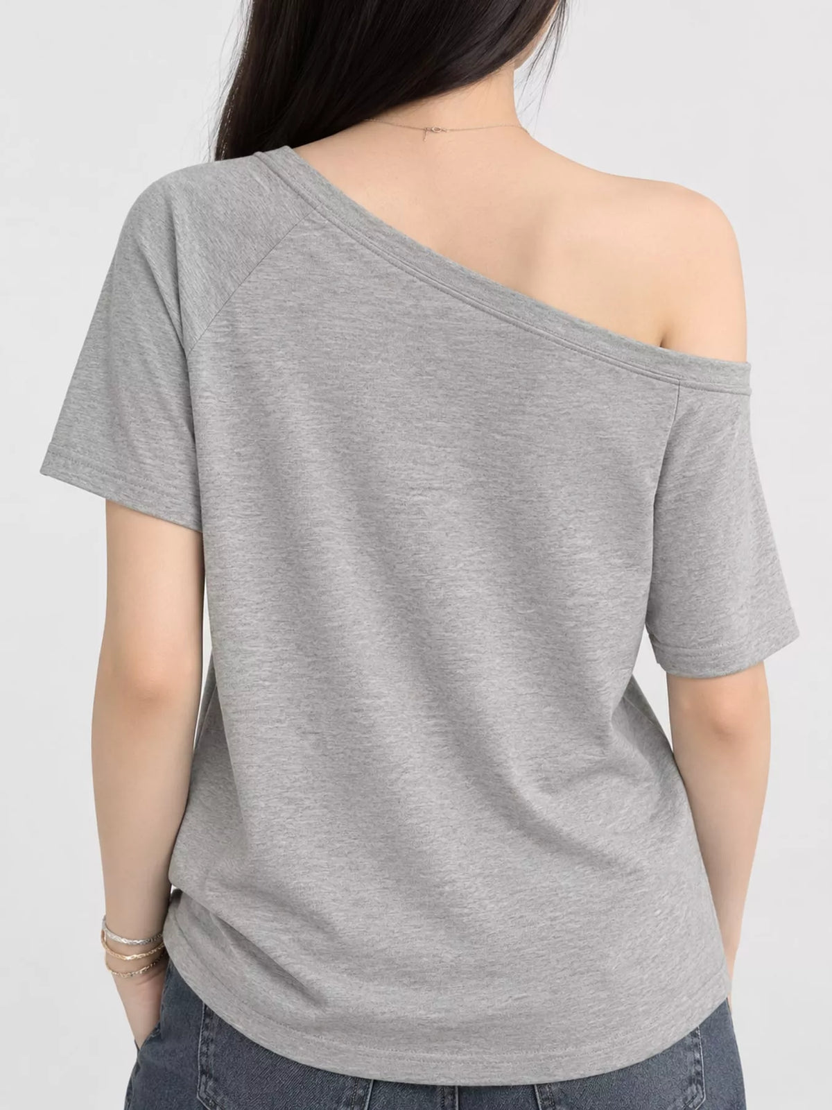 Boat Neck Short Sleeve T-Shirt