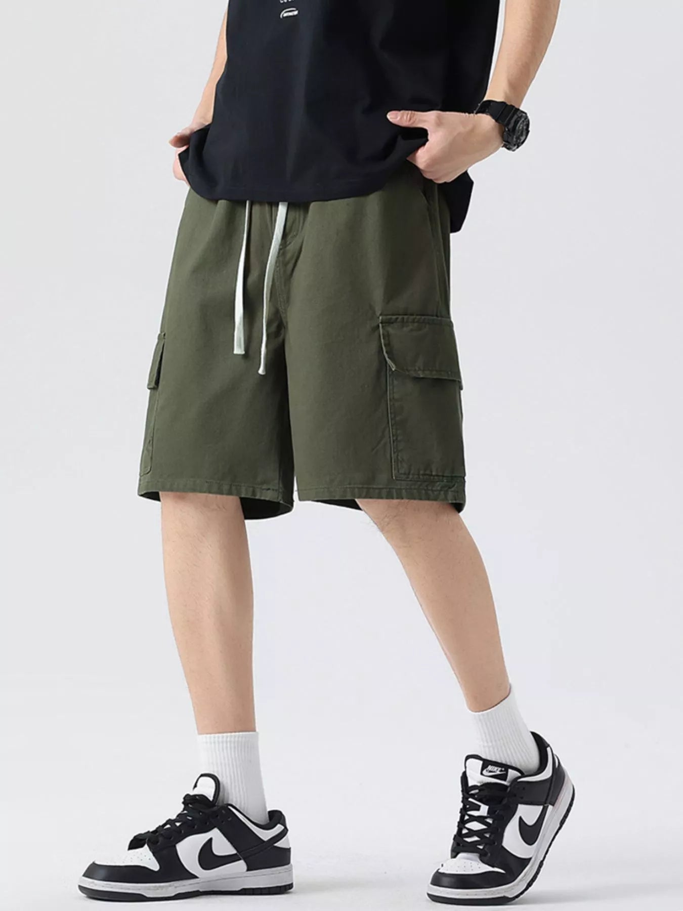 Men's Full Size Drawstring Loose Fit Shorts Plus Size
