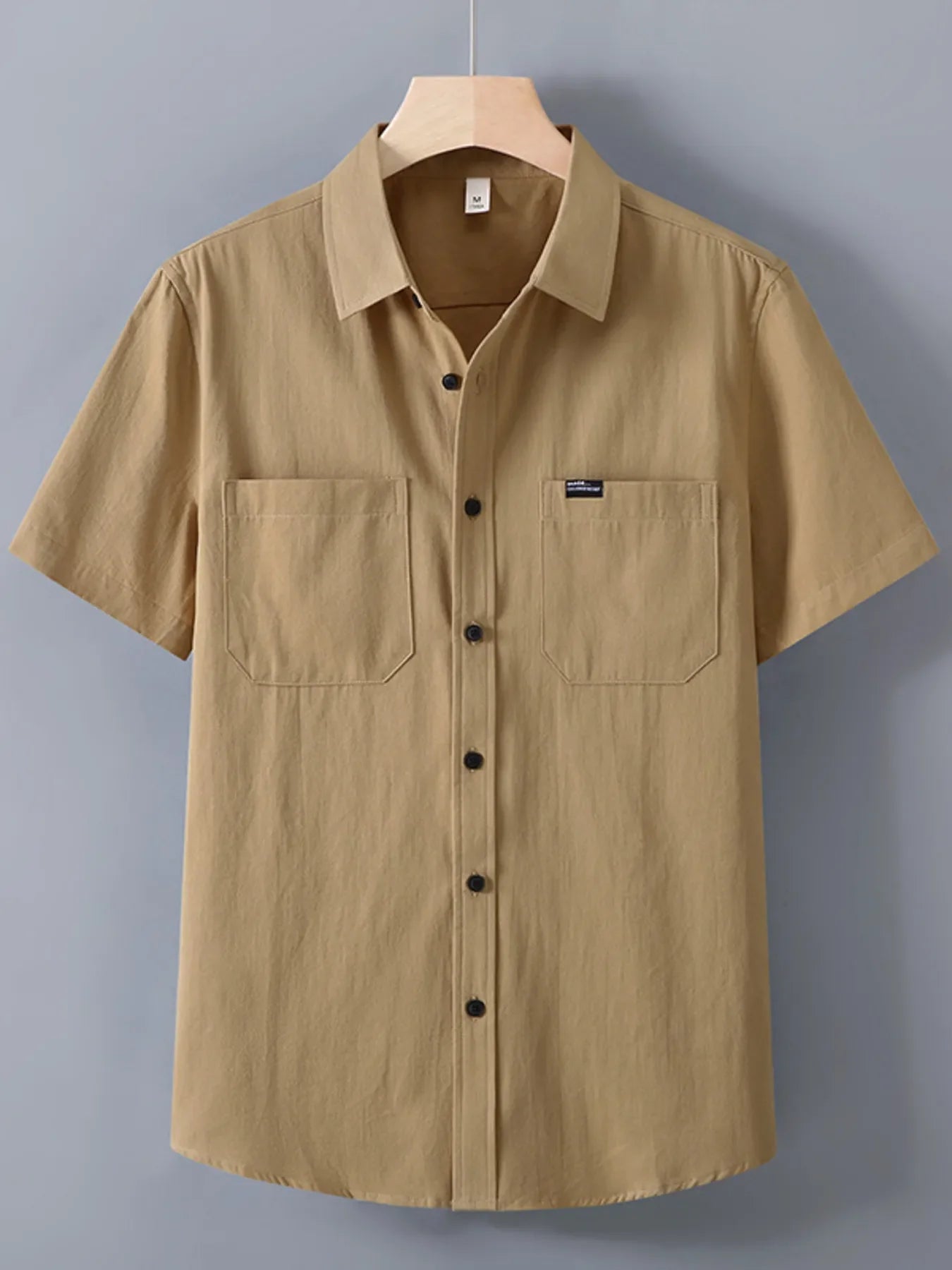 Men's Plus Size Button Up Short Sleeve Shirt