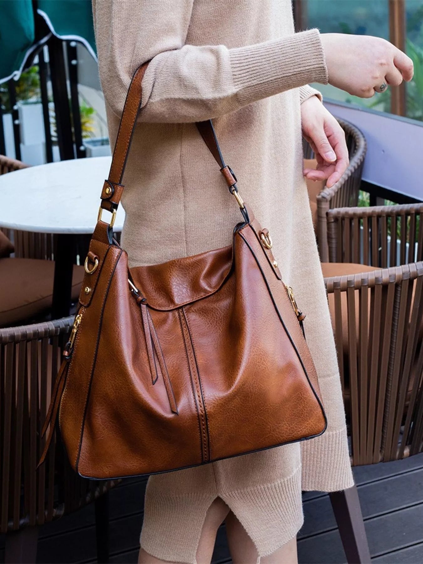 Classic PU Leather Tote Bag