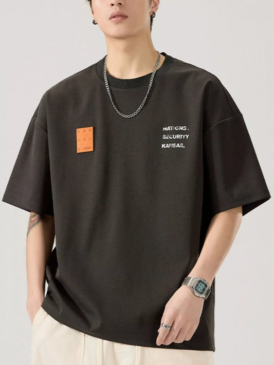 Men's Full Size Round Neck Short Sleeve T-Shirt Plus Size