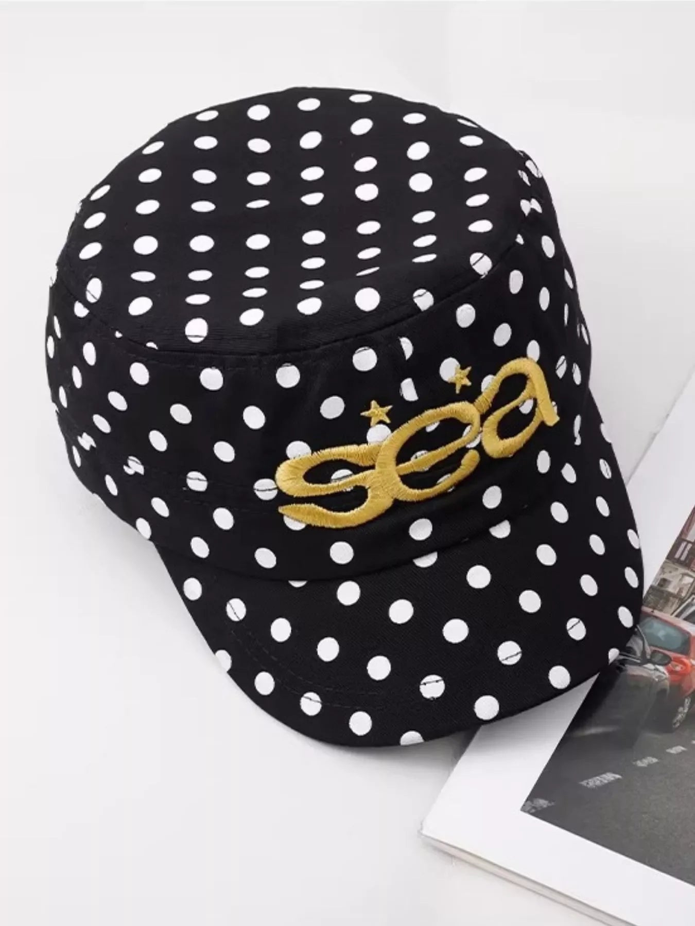 Polka Dot Embroidered Baseball Cap