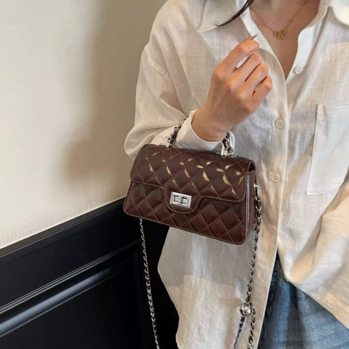Quilted Flap Crossbody Bag