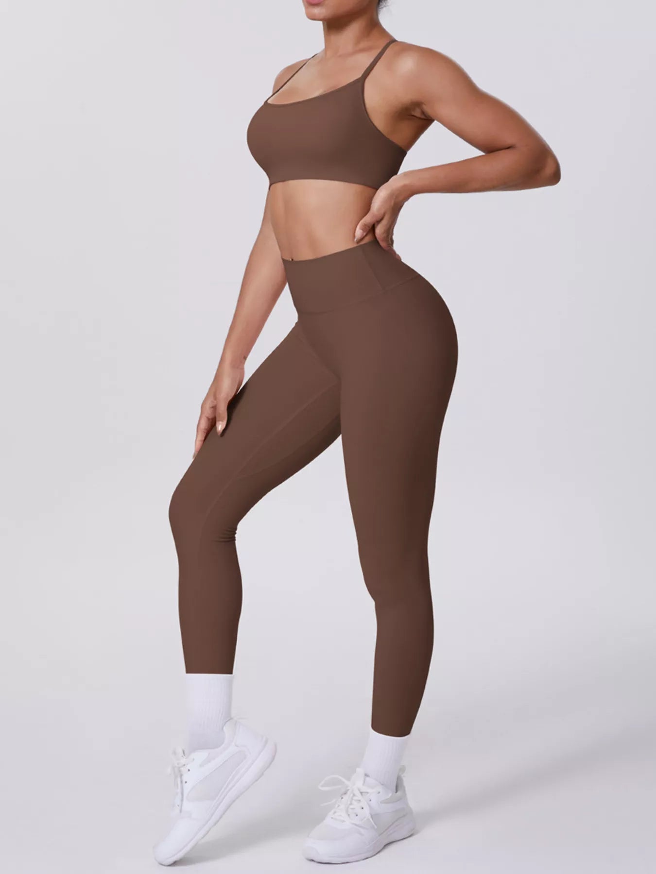 Criss-Cross Back Cami and Leggings Active Set